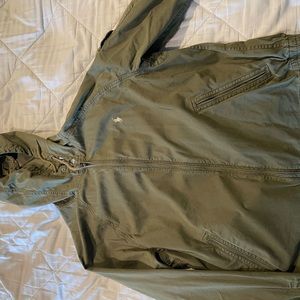 Olive Green Polo Zip-Up